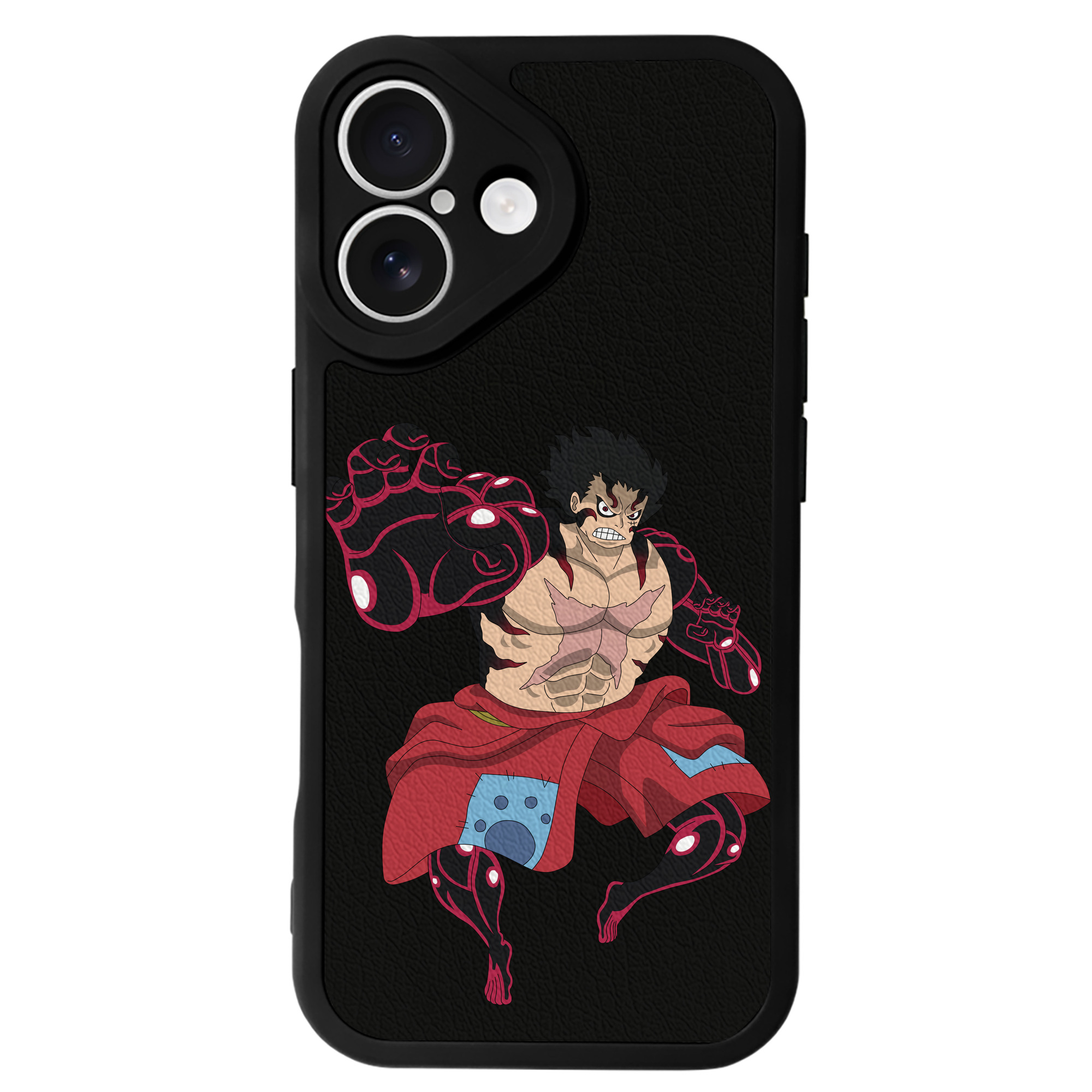 （画像用） ワンピース モンキー・D・ルフィ ONE PIECE Monkey D. Luffy 【iPhone 16シリーズ対応】シリコンスマホケース（レザー調） 材質：シリコン
